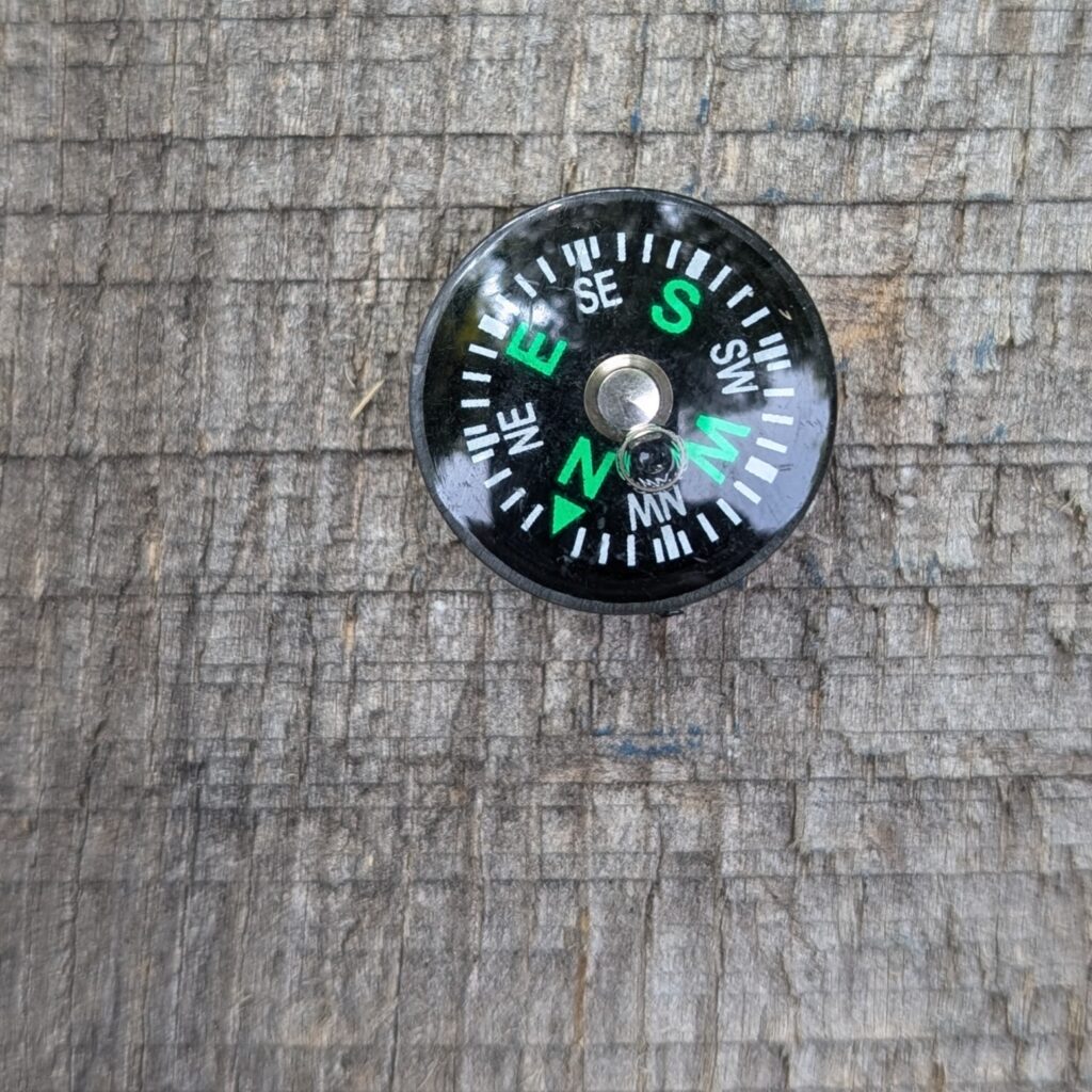 Button Compass Liquid Filled