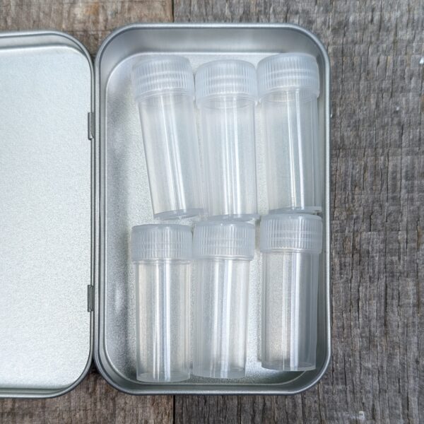 5ml spice tubes in a survival tin