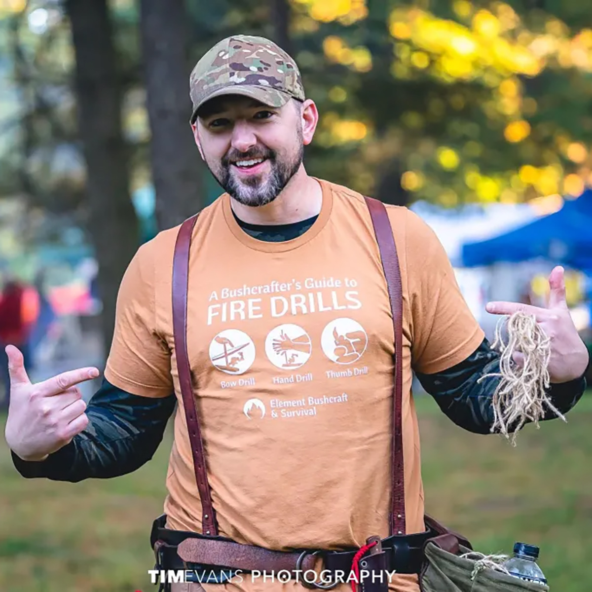 A Bushcrafter's Guide to Fire Drills t-shirt