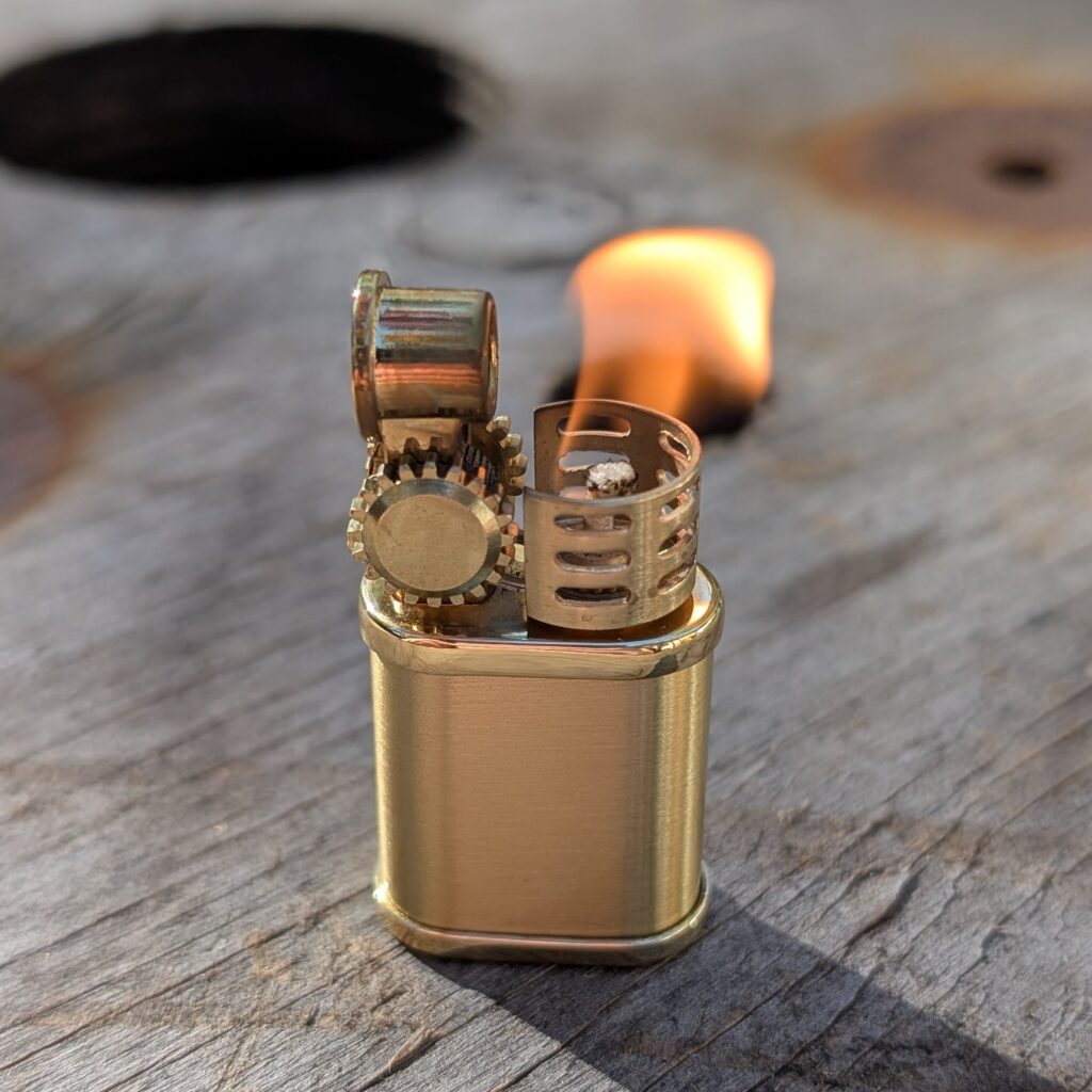 Zorro 588 Mini Punk Brass Lighter (Brushed)